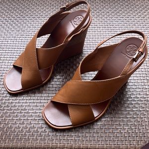 Tory Burch slingback wedge sandals